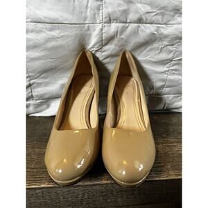 Women's Cole Haan Nude/Tan Patent Leather High Heel Heels Pumps Shoes Size 8.5 B